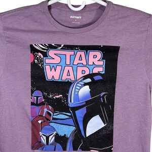 Old Navy Star Wars Mandalorian Graphic T-Shirt Purple Medium‎